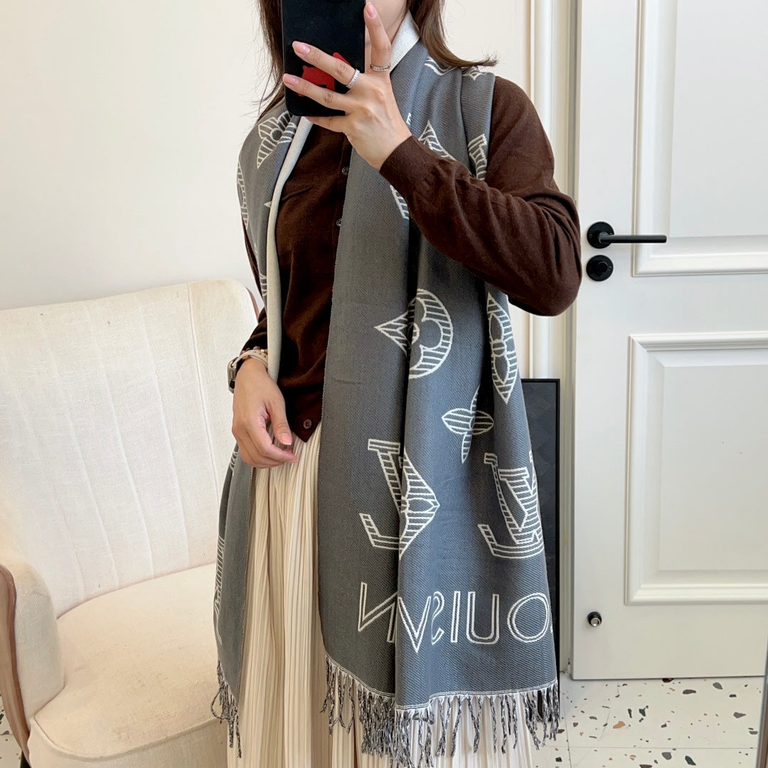 Fringed 100% cashmere shawl scarf mysite
