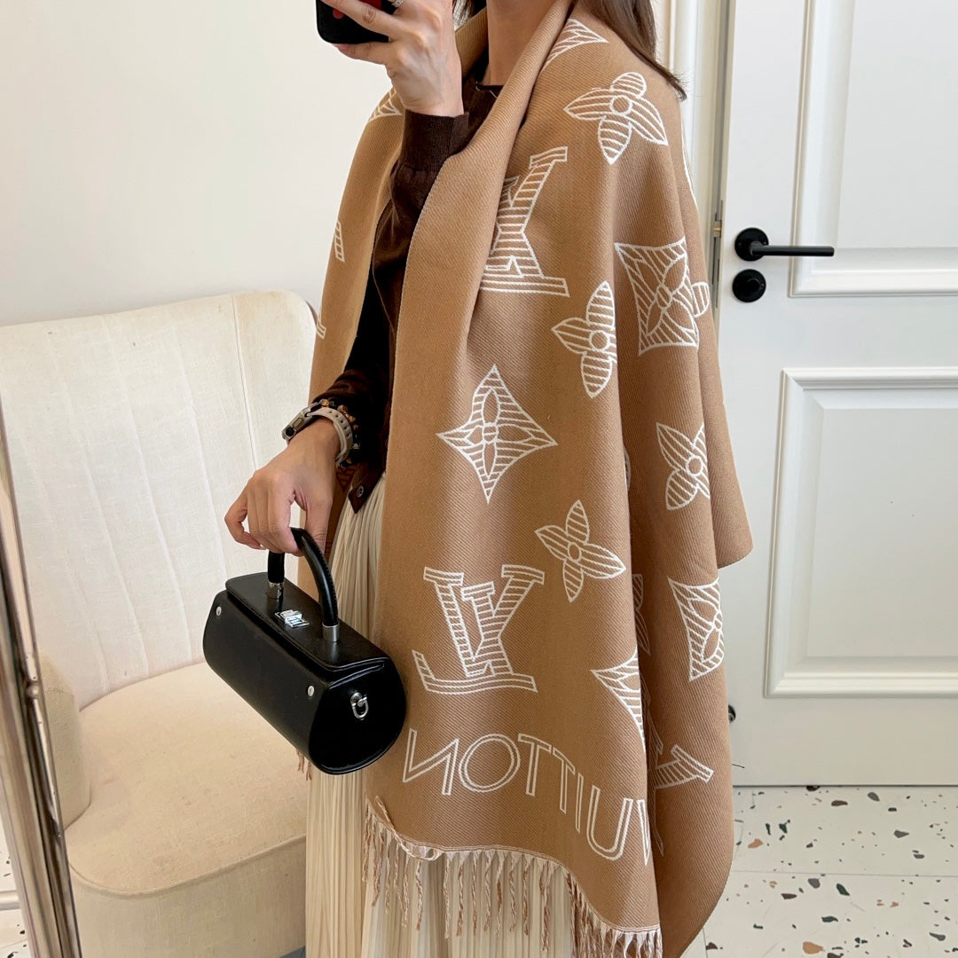Fringed 100% cashmere shawl scarf mysite