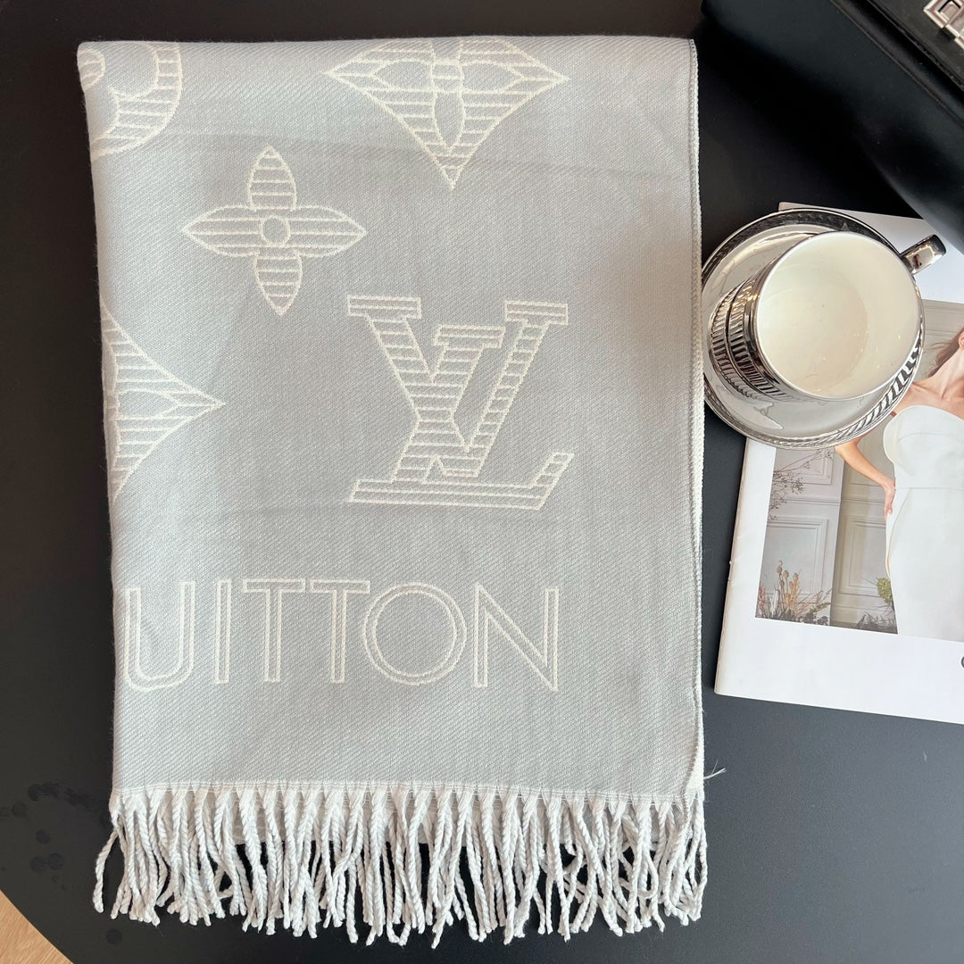 Fringed 100% cashmere shawl scarf mysite