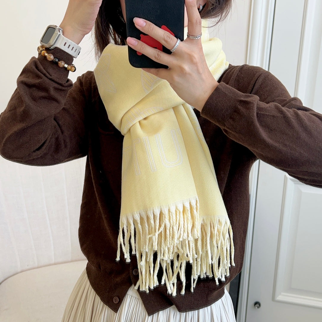 Fringed 100% cashmere shawl scarf mysite