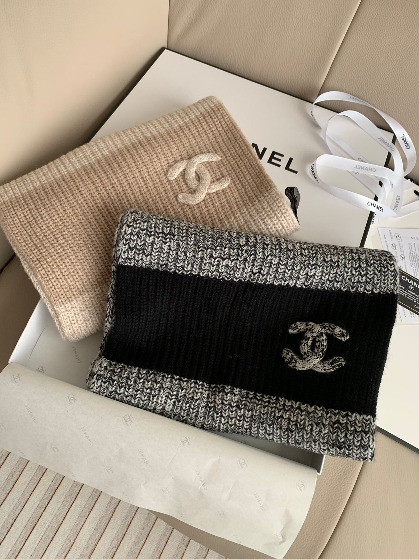 Knitted 100% cashmere scarf mysite