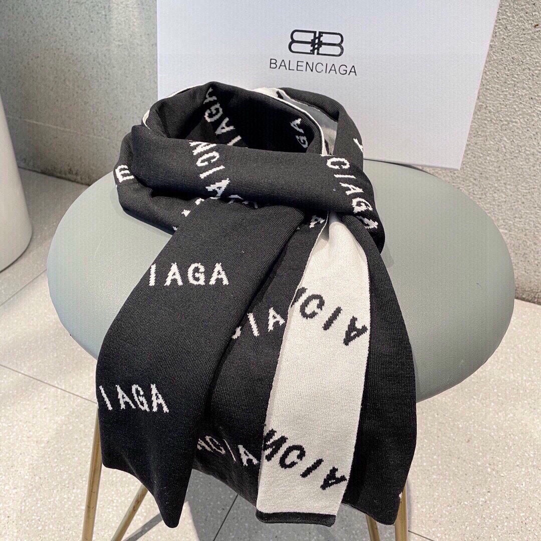 Letter knitted 100% cashmere scarf mysite