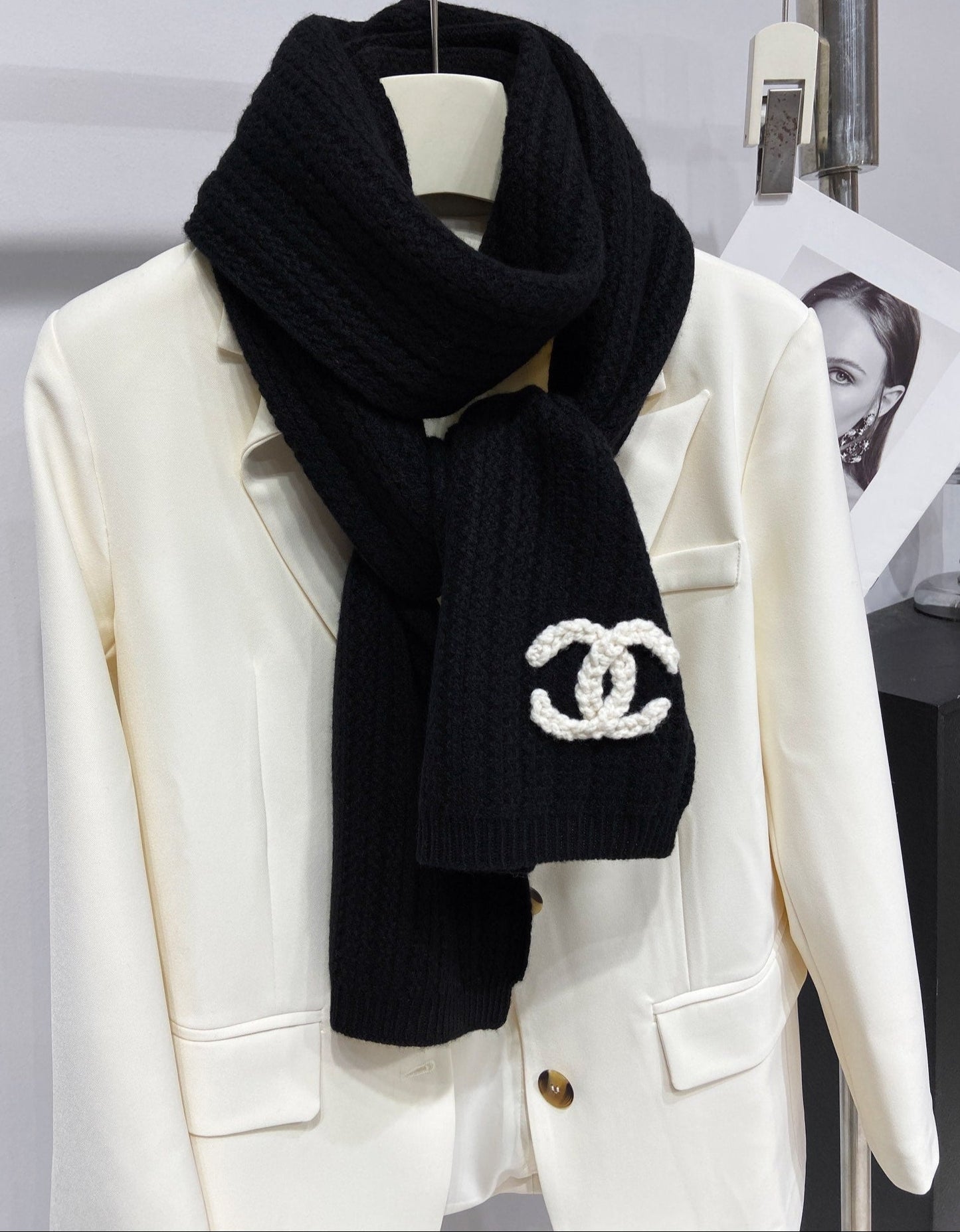 Fashionable diamond jacquard knitted 100% cashmere scarf mysite