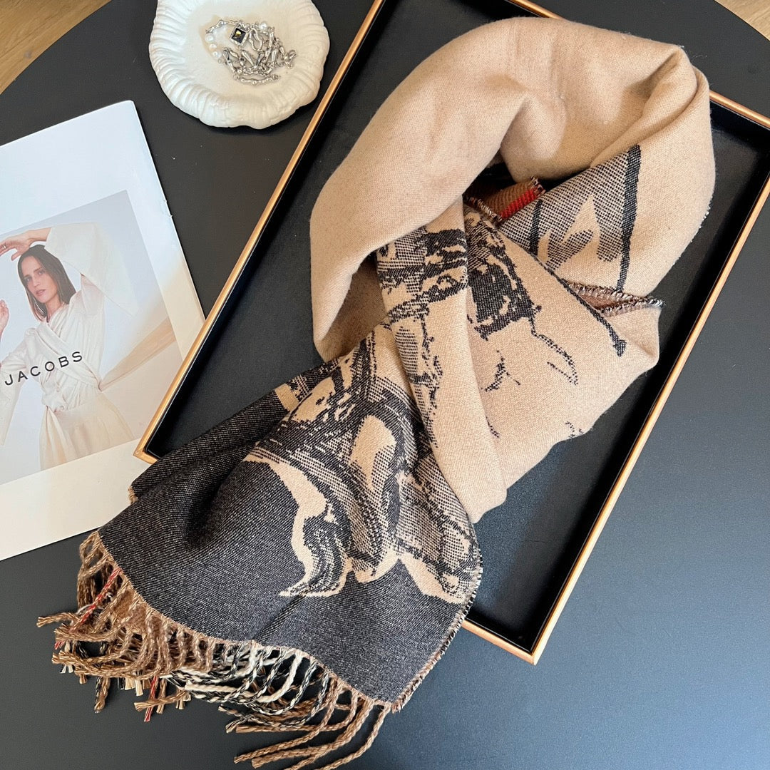 Vintage horse pattern scarf mysite