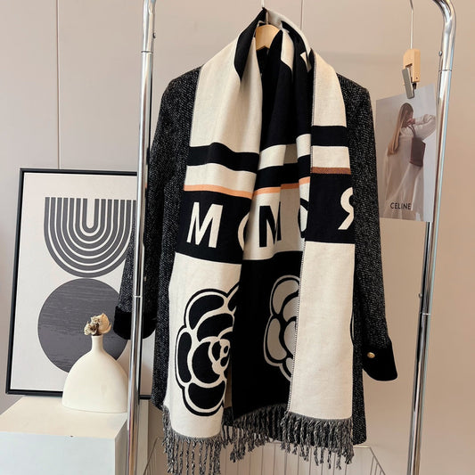 Flowers 100% cashmere scarf mysite
