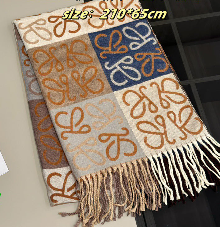 Checkerboard 100% cashmere scarf mysite