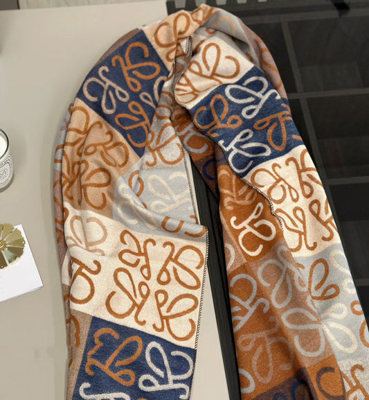 Checkerboard 100% cashmere scarf mysite