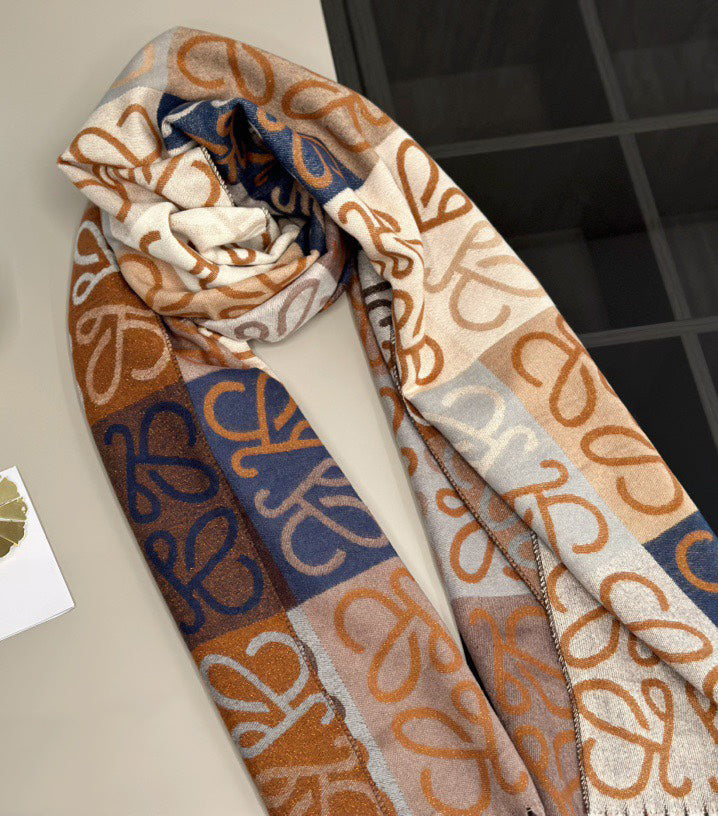 Checkerboard 100% cashmere scarf mysite