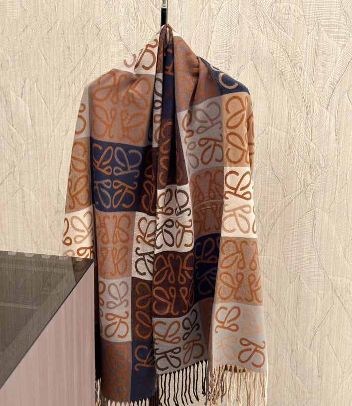 Checkerboard 100% cashmere scarf mysite