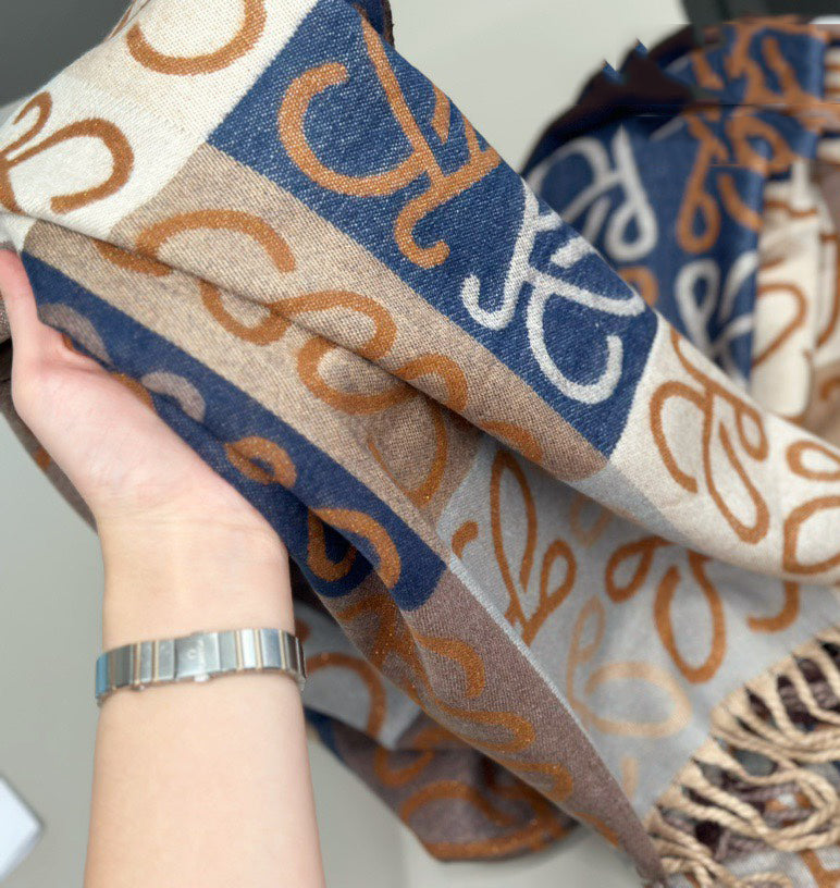 Checkerboard 100% cashmere scarf mysite