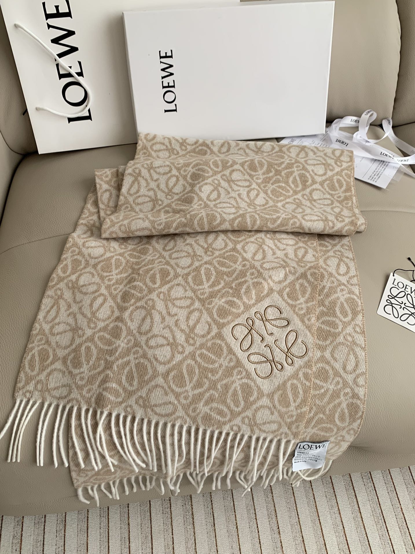 Printed tassel scarf mysite