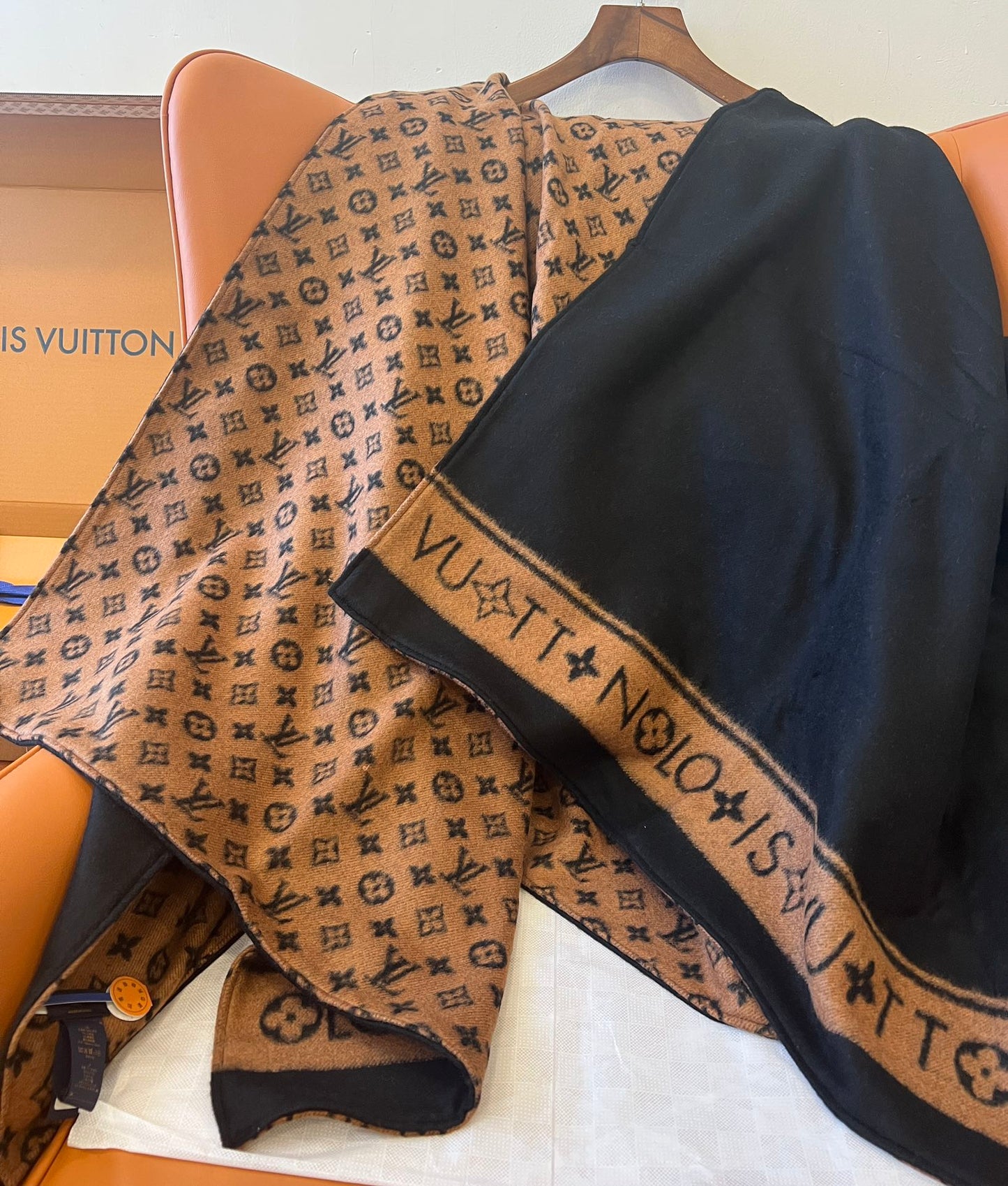 Vintage Cashmere Embossed Poncho mysite