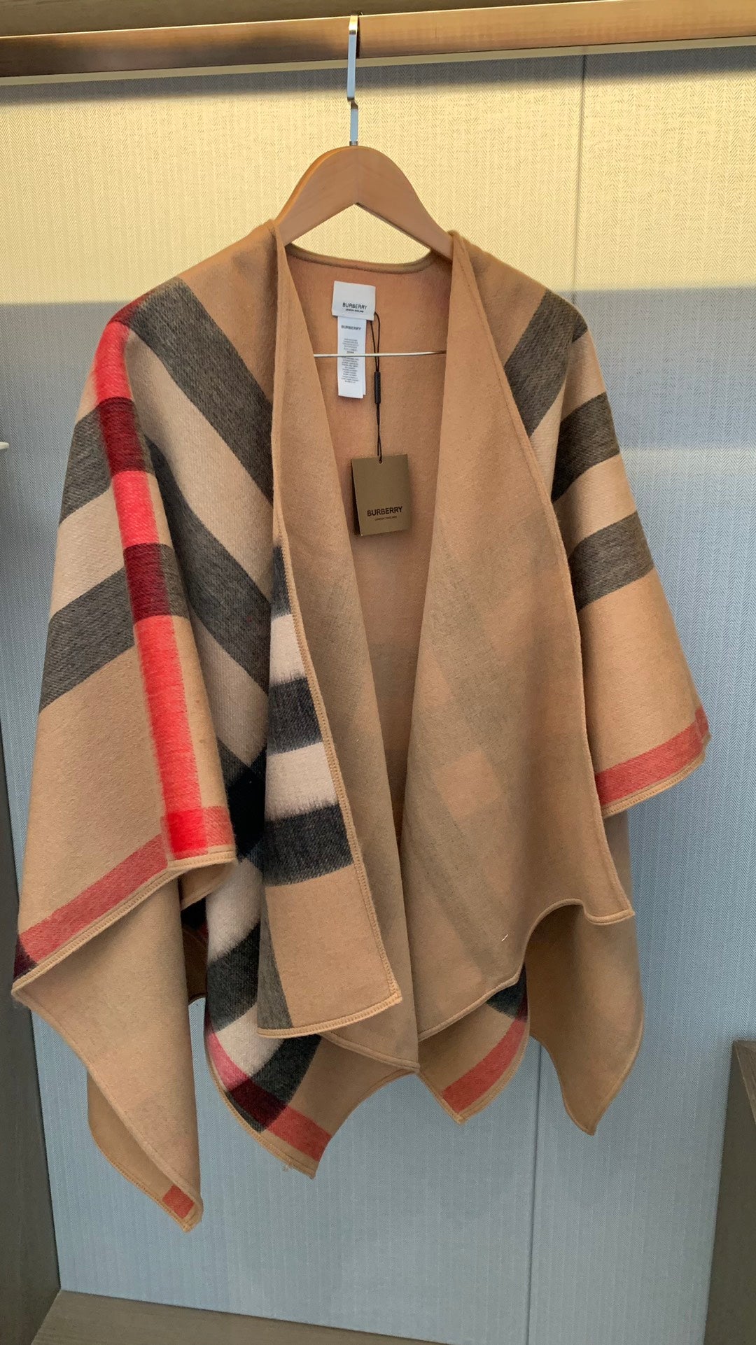 Double-sided Wool Plaid Cape mysite