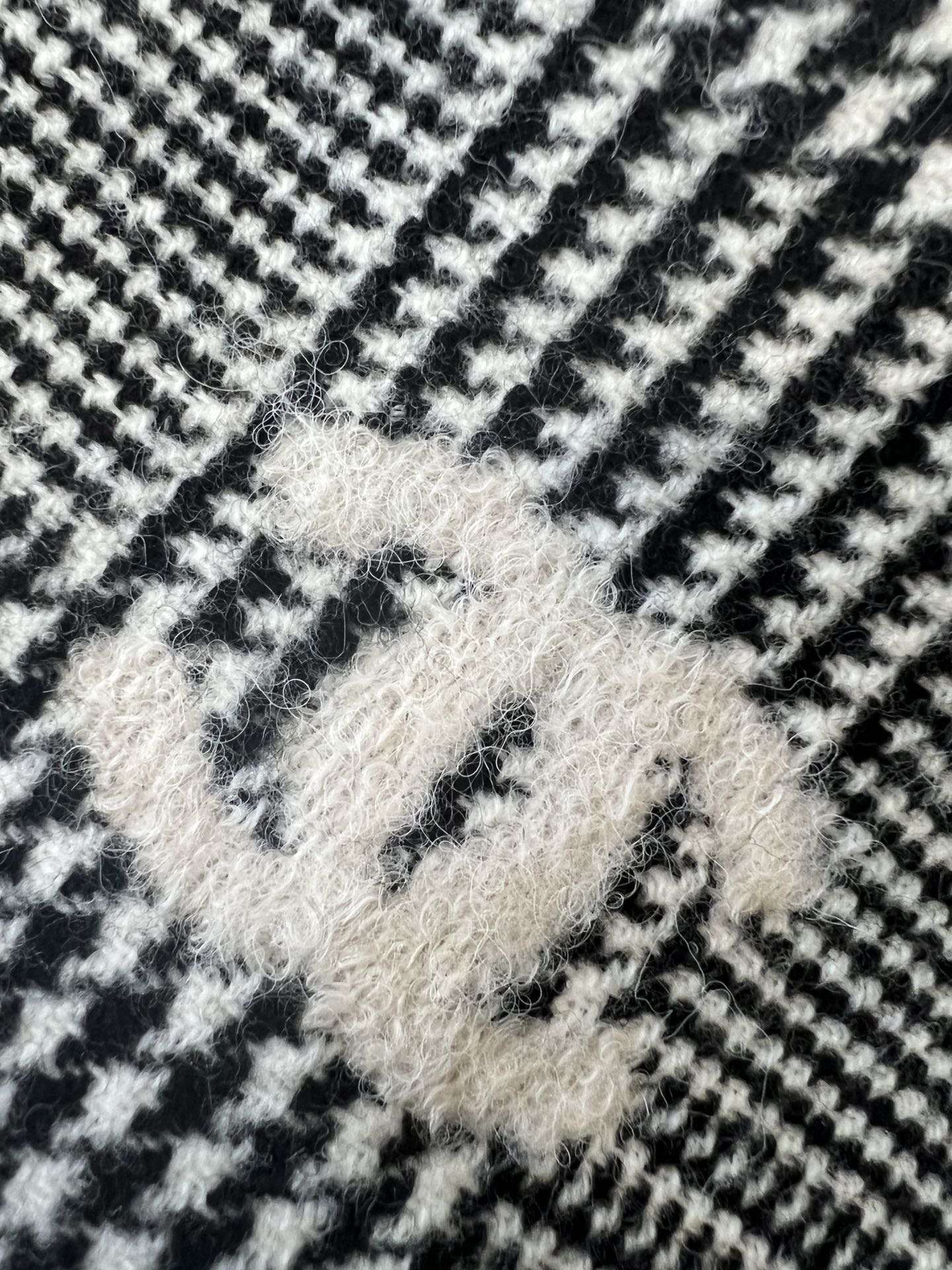 Check double-faced wool scarf mysite
