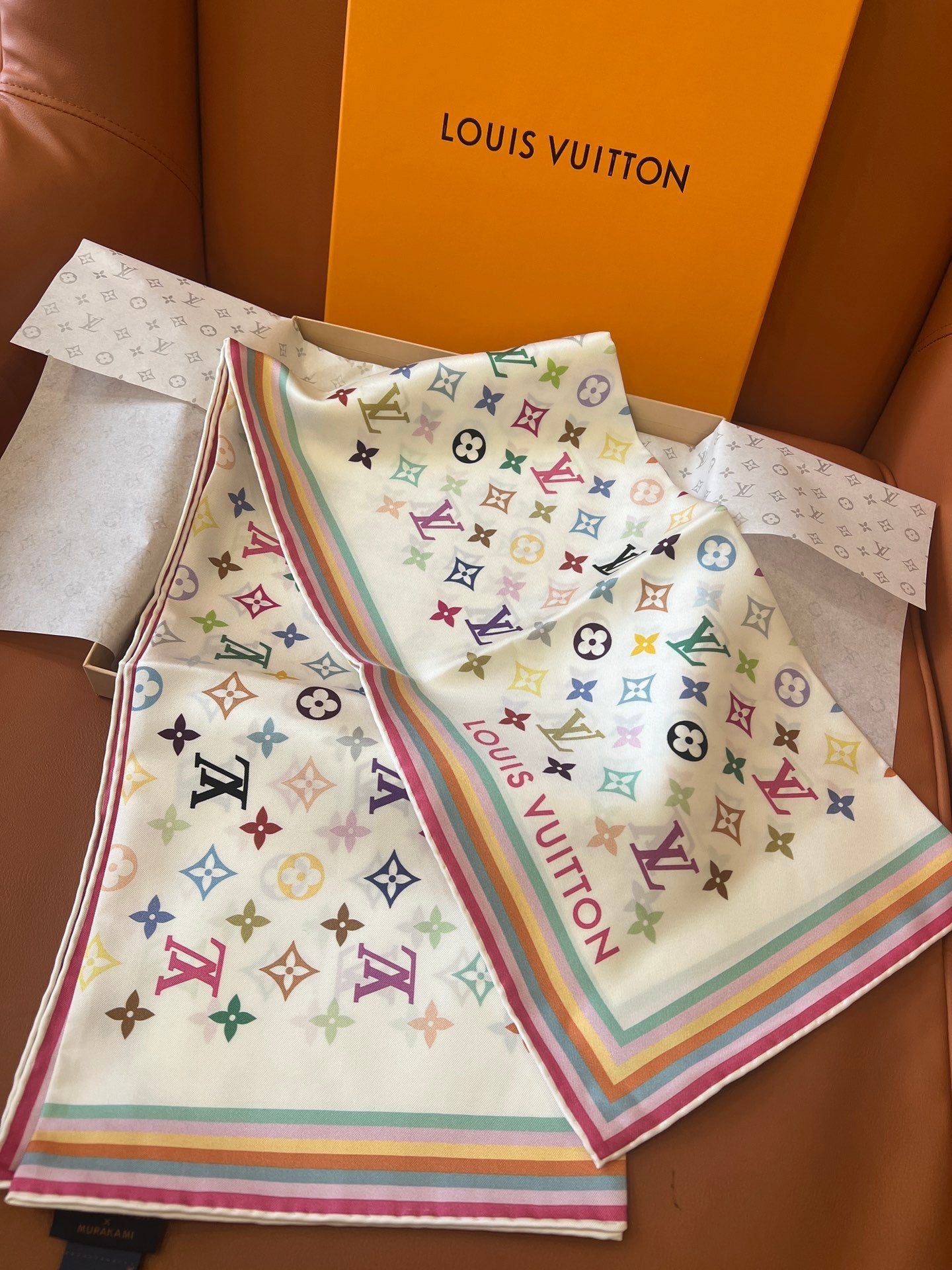 Colorful printed square silk scarf mysite