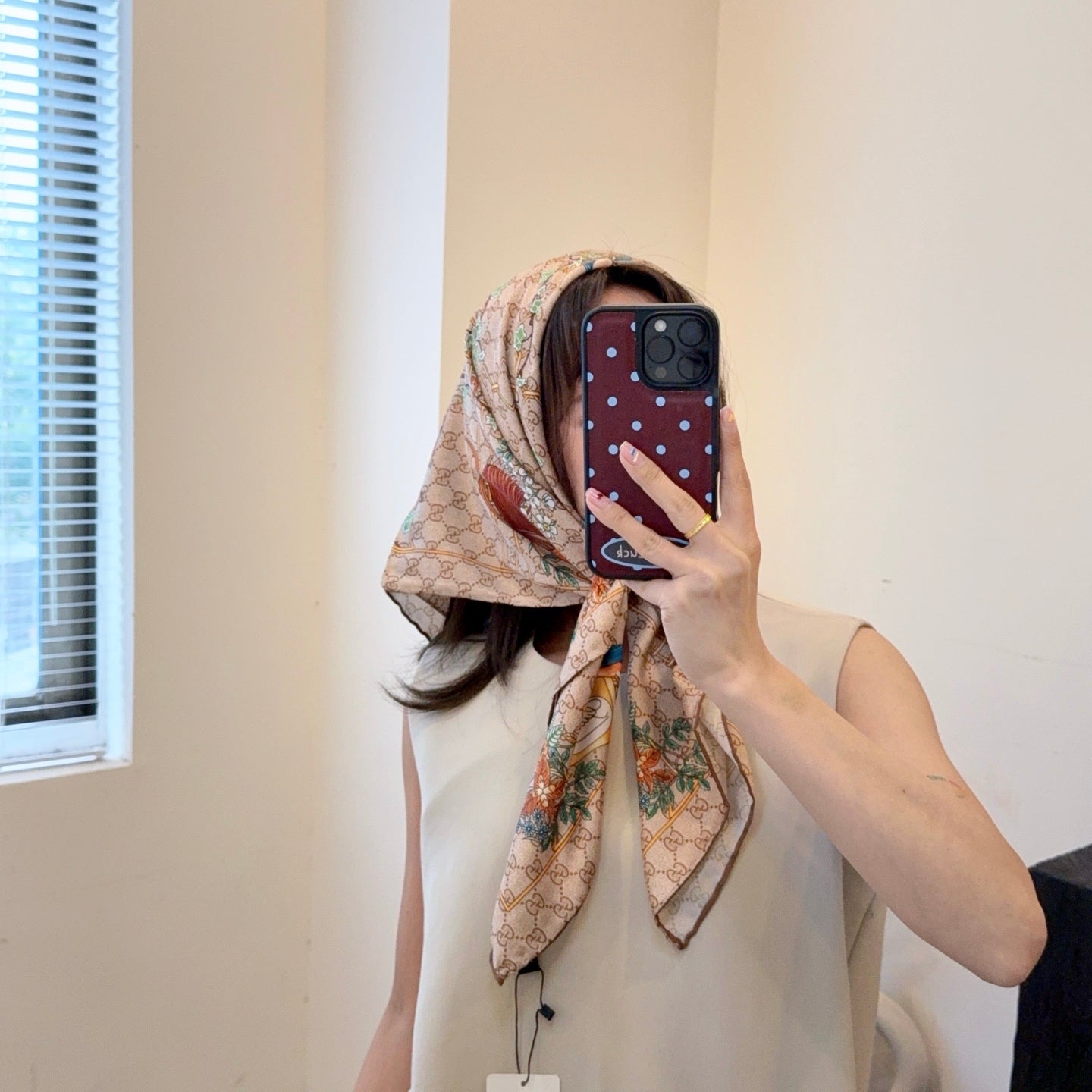 Classic silk printed floral shawl mysite