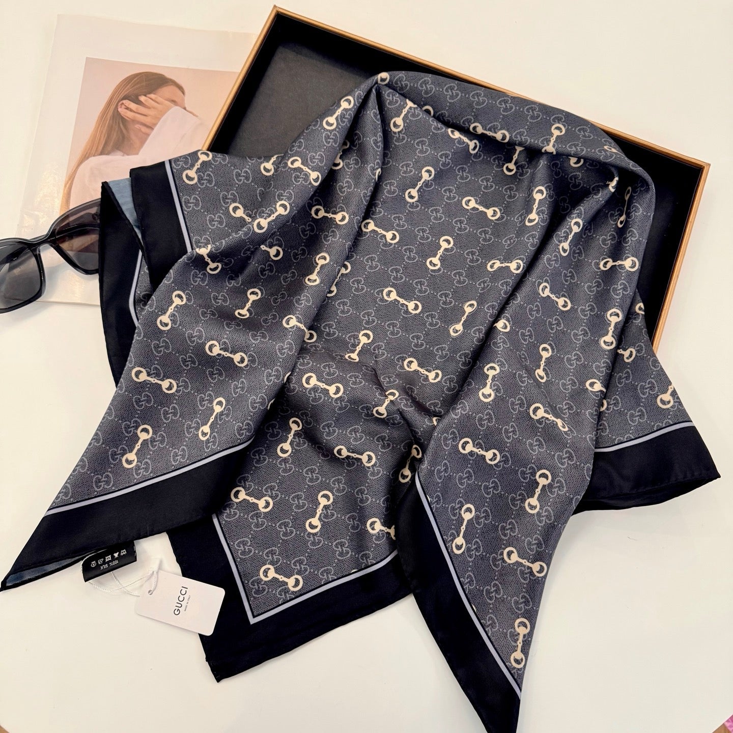 Classic Silk Printed Black Shawl mysite