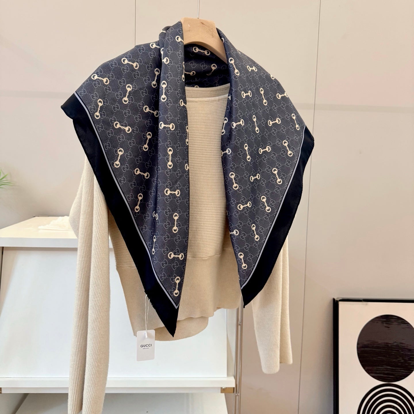 Classic Silk Printed Black Shawl mysite