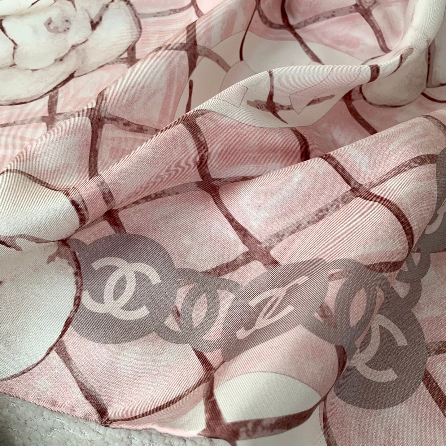 Camellia silk square scarf mysite