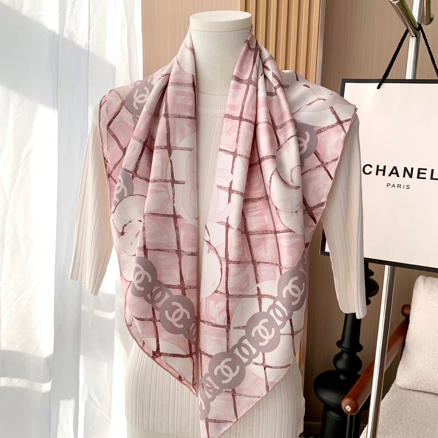 Camellia silk square scarf mysite