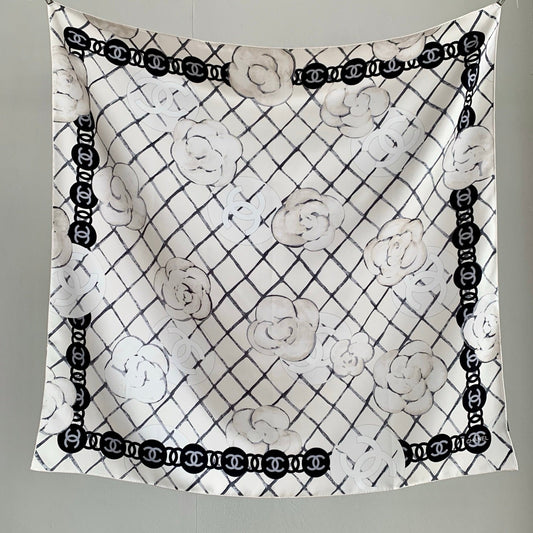 Camellia silk square scarf mysite