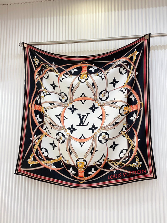 Modern Stylish Printed Square Silk Scarf mysite