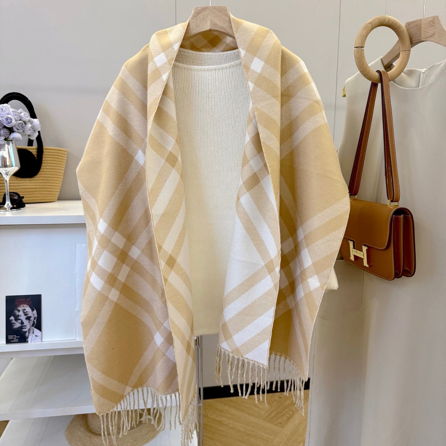 Classic plaid tassel scarf mysite