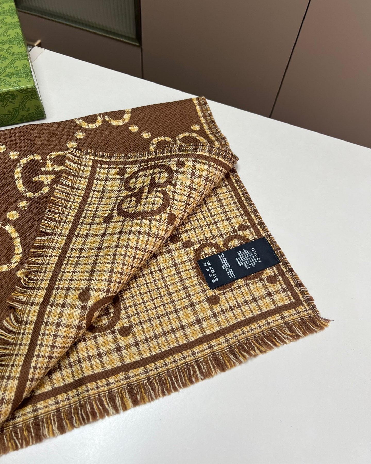 Stylish vintage plaid print scarf mysite
