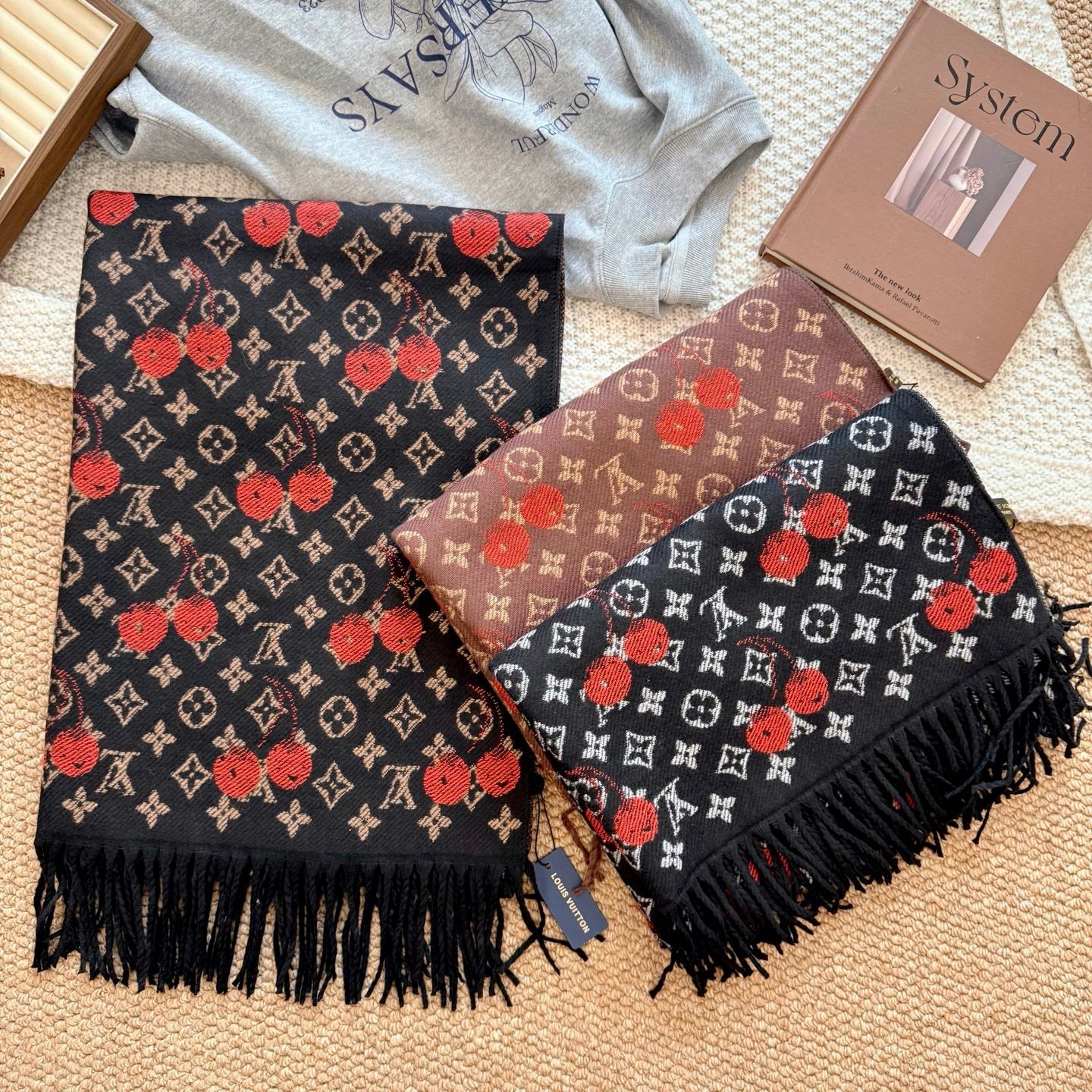 Cherry Embossed Scarf mysite