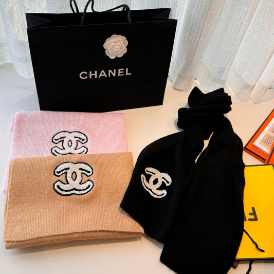 3-Color Cashmere Knit Scarf mysite