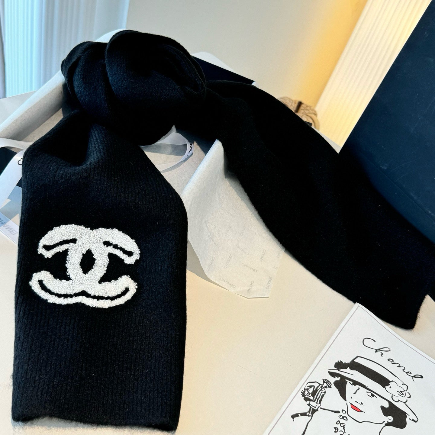 3-Color Cashmere Knit Scarf mysite