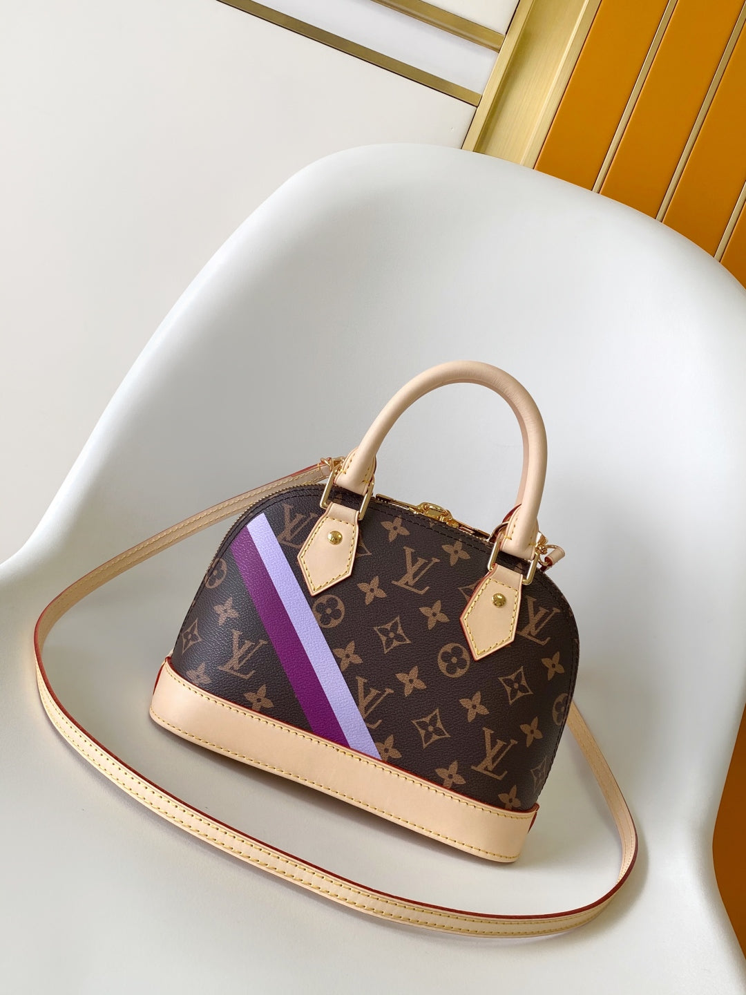 LV Alma BB Handbag 25cm Brown Beige Monogram Canvas & Cowhide GHW mysite