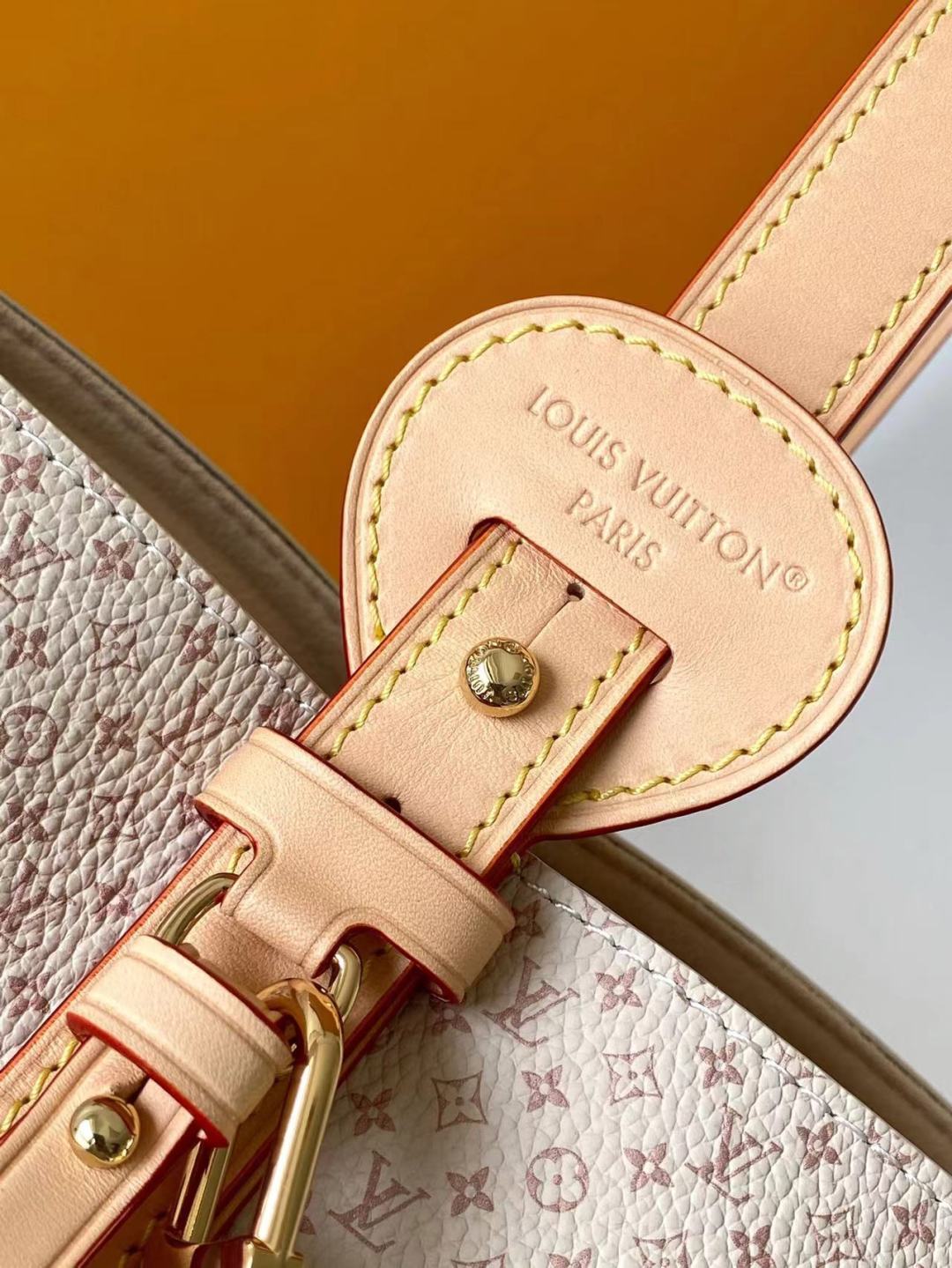 LV M15130 All In BB 16cm Sand Color Romance Pattern Cowhide GHW mysite