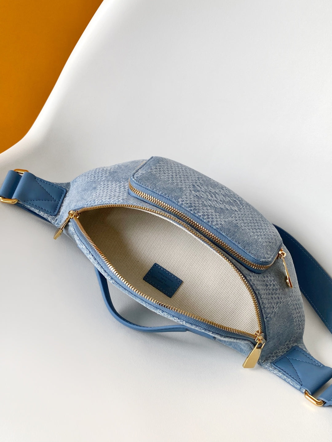 LV  Rush Bumbag Denim Blue Cotton 3D Effect Damier Denim Pattern mysite