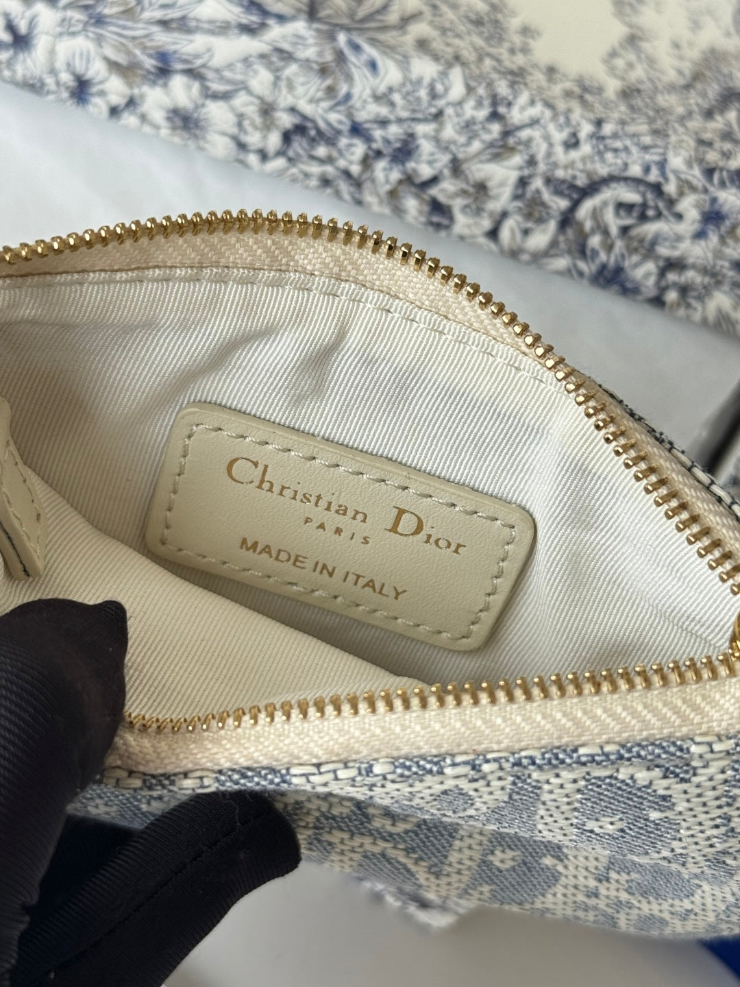 CD 30 Montaigne Coin Purse Key Bag Grey White Jacquard GHW mysite