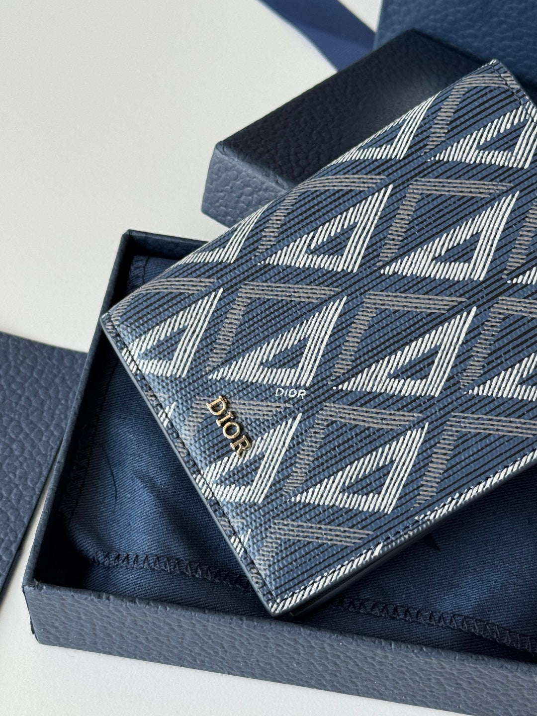 CD Diamond Saddle Passport Blue Beige Cowhide mysite