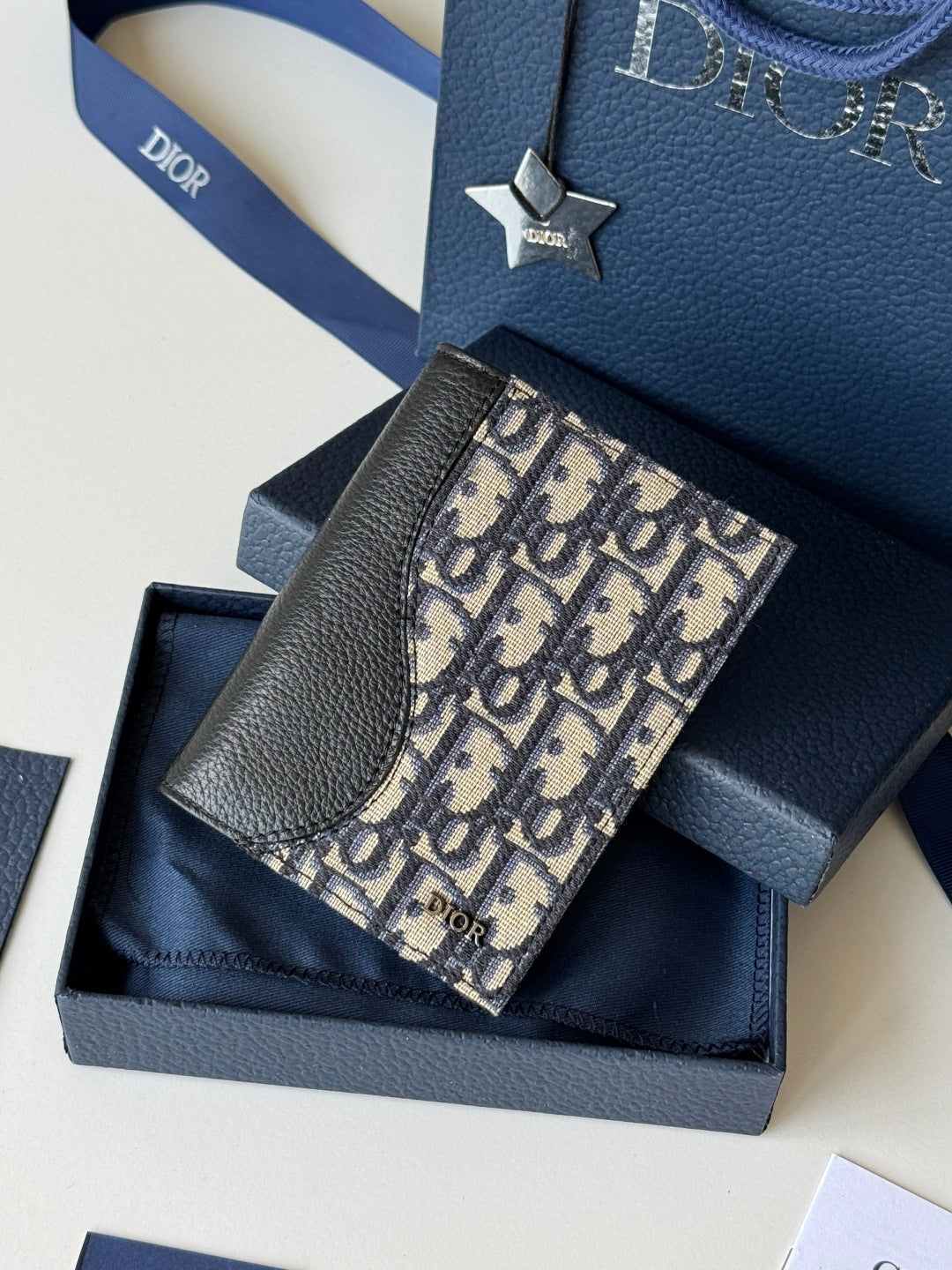 CD Saddle Passport Beige Black Jacquard Cowhide mysite