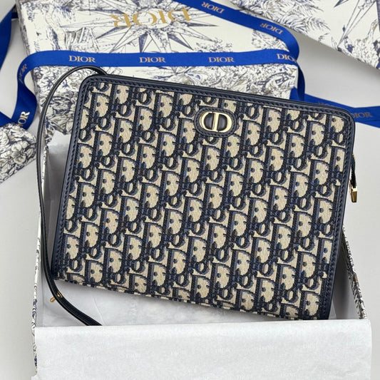 CD 30 Montaigne Dea Pouch 26cm Blue Jacquard  258619 mysite