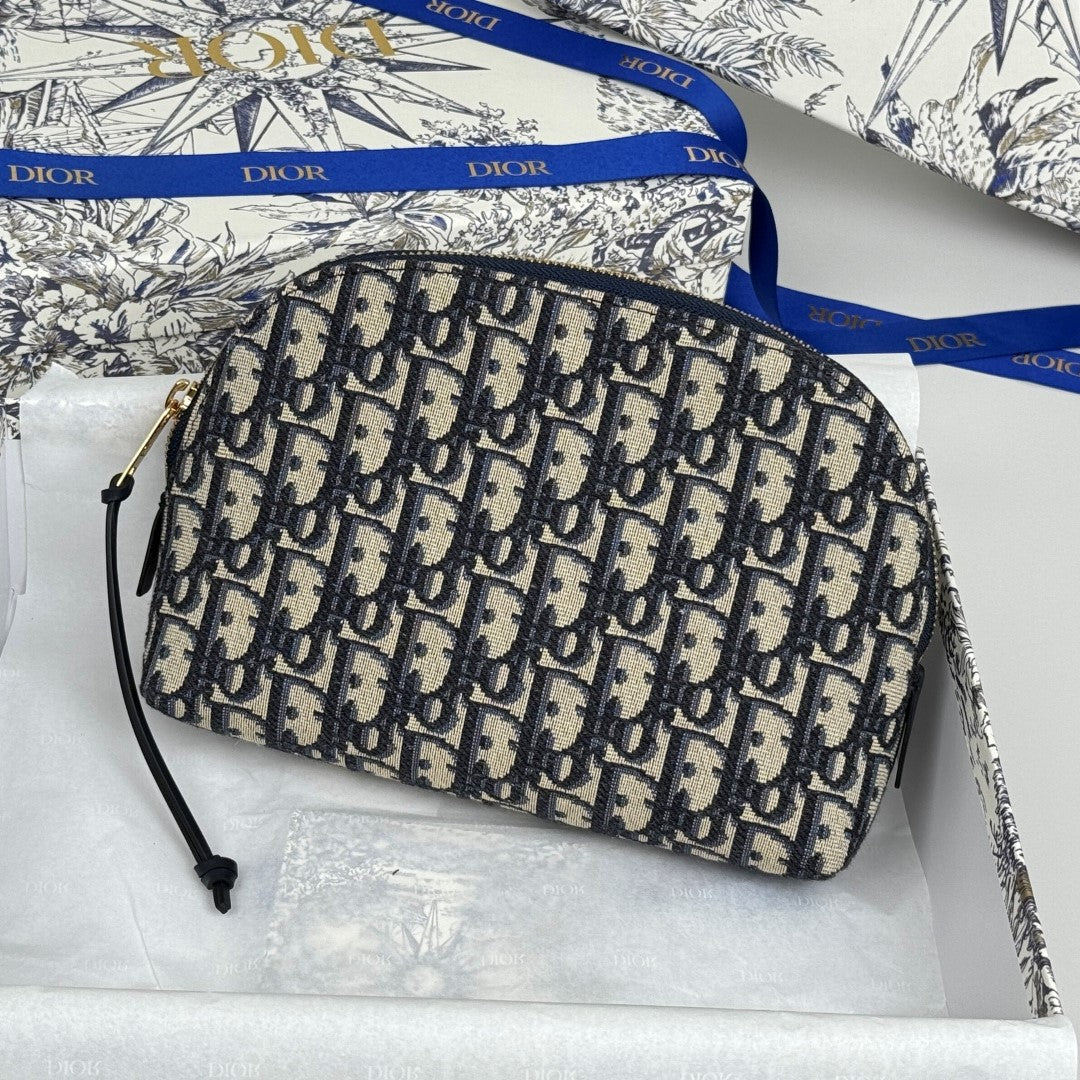 CD Oblique Beauty Case 24cm Blue Jacquard mysite