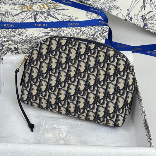 CD Oblique Beauty Case 24cm Blue Jacquard mysite