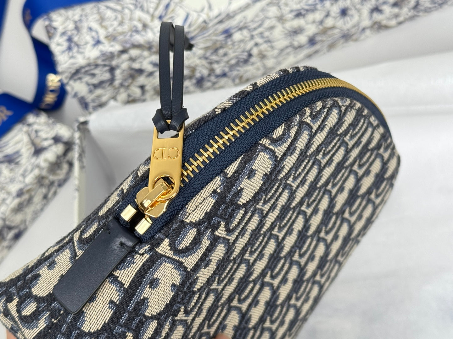 CD Oblique Beauty Case 24cm Blue Jacquard mysite