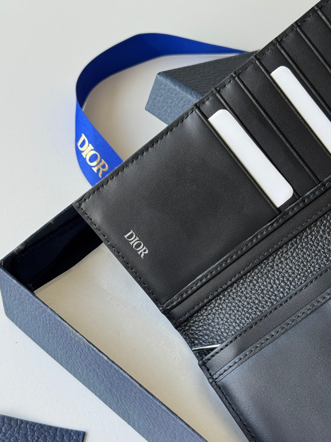 CD Saddle Long Vertical Wallet Black Cowhide & Jacquard mysite