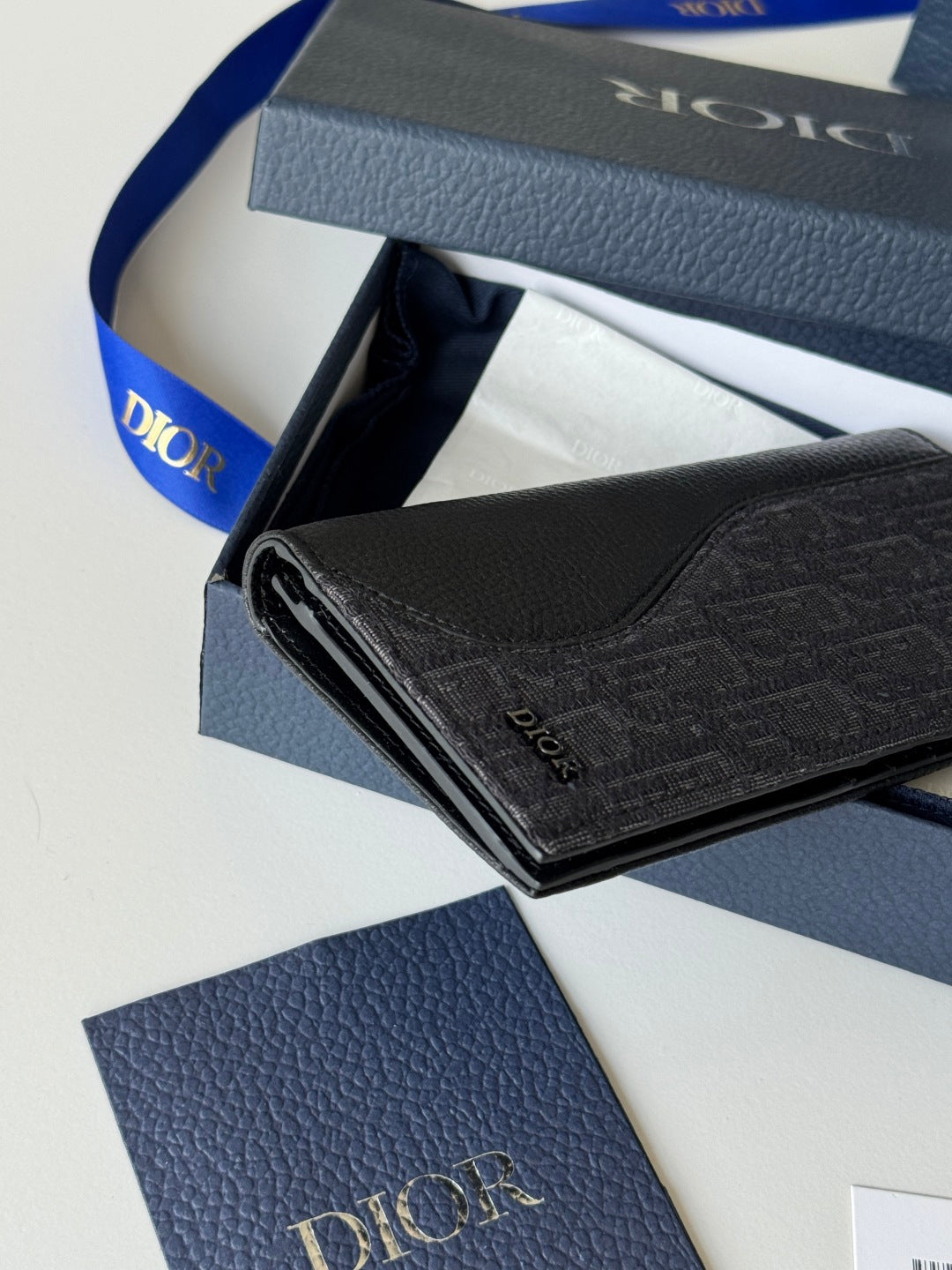 CD Saddle Long Vertical Wallet Black Cowhide & Jacquard mysite