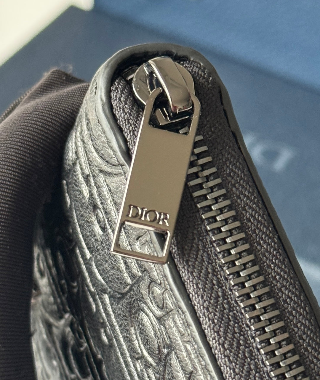 CD Long Zipped Wallet 19.8cm Black Gravity Leather mysite