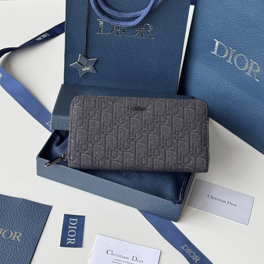 CD Long Zipped Wallet 19.8cm Black Jacquard mysite