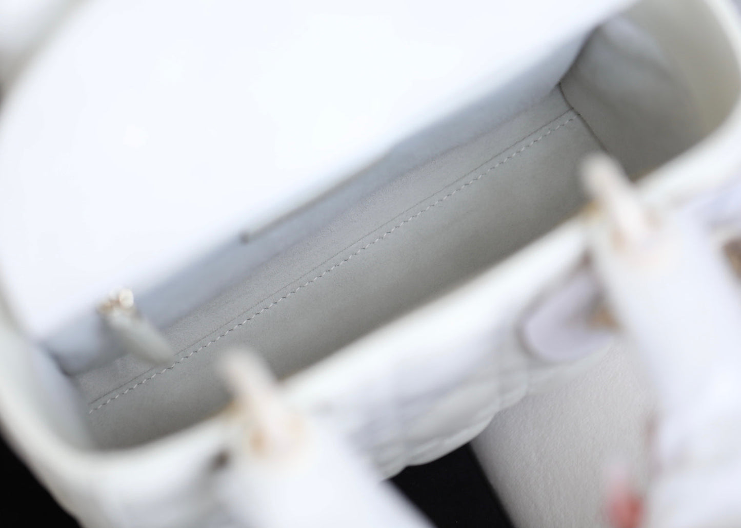 CD Lady Dior 20 Bag White Lambskin mysite