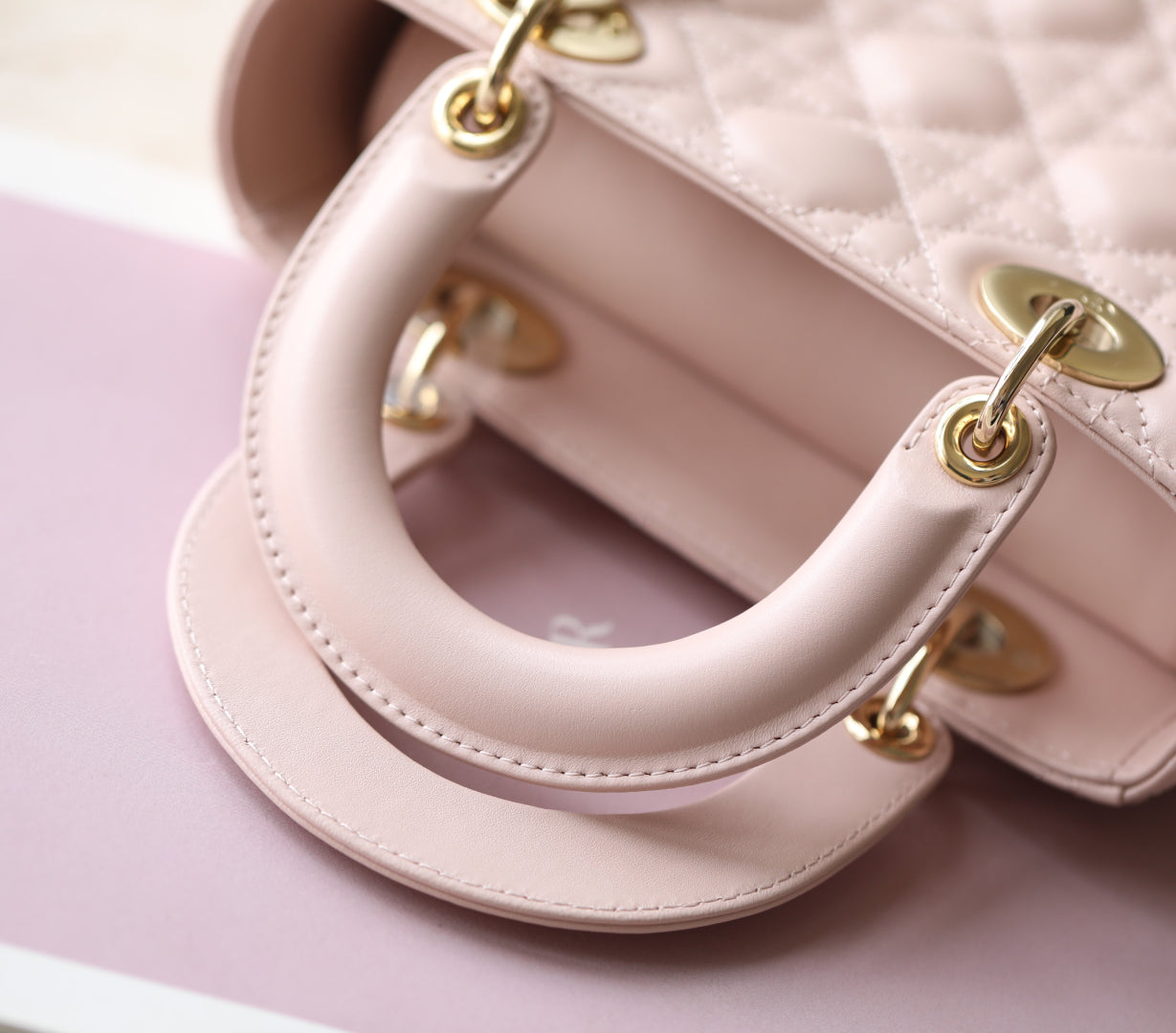 CD Lady Dior 20 Bag Pink Lambskin mysite