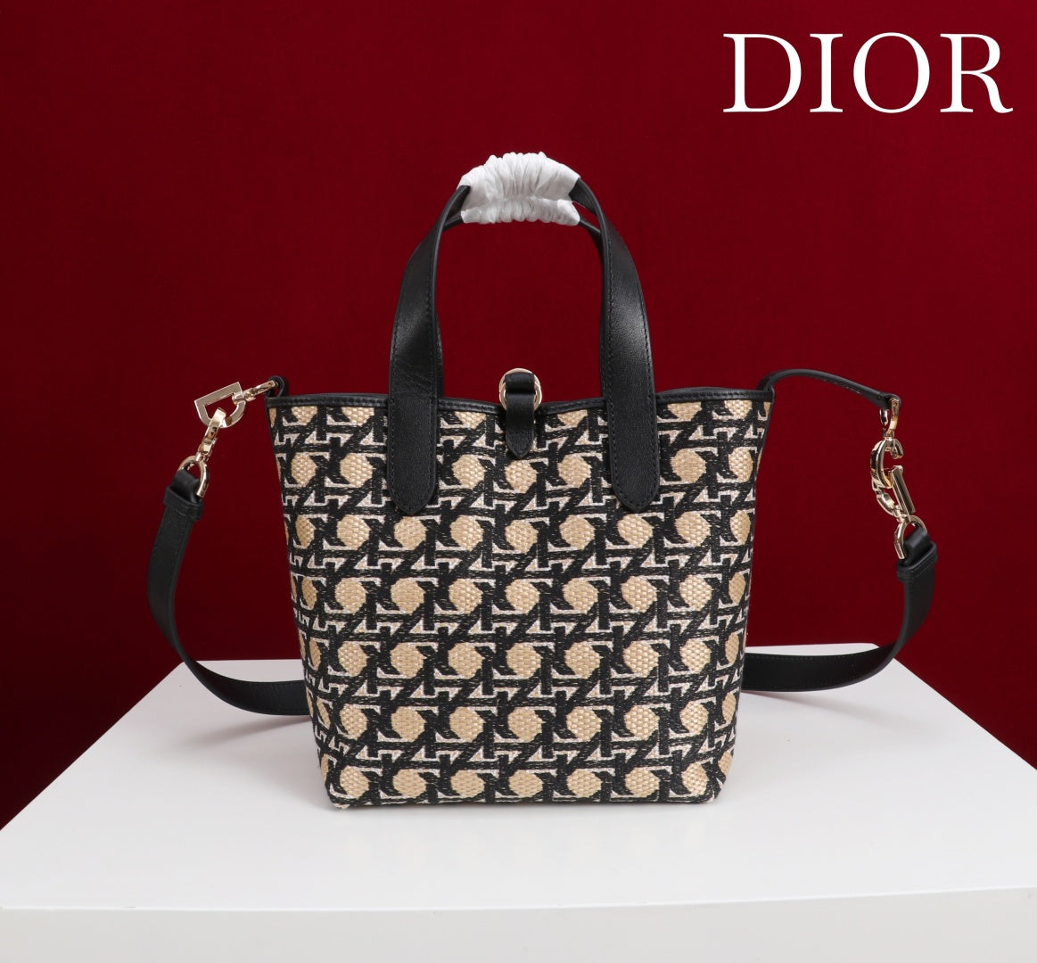 CD Toujours Vertical Small Bag 19Diamond Black Beige Leather mysite