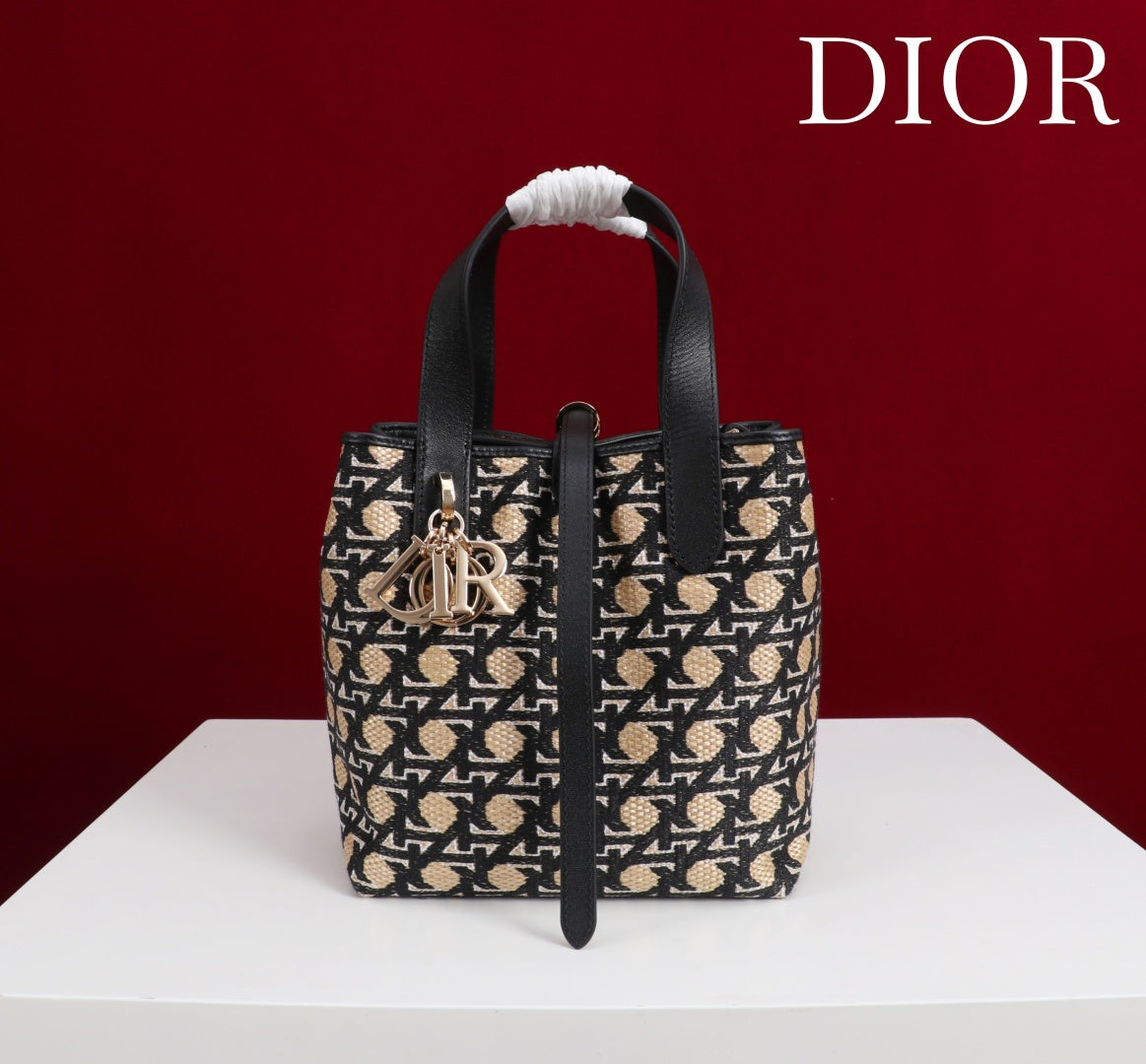 CD Toujours Vertical Small Bag 19Diamond Black Beige Leather mysite