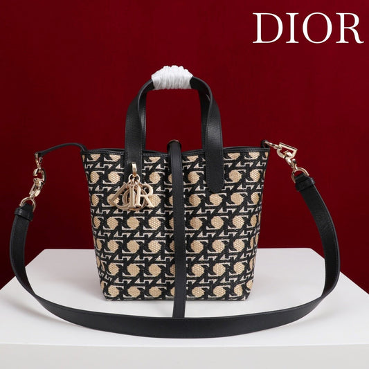 CD Toujours Vertical Small Bag 19Diamond Black Beige Leather mysite